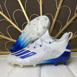 Adidas Adizero Young King Football Cleats White Blue FU6707 Mens Size 13 New